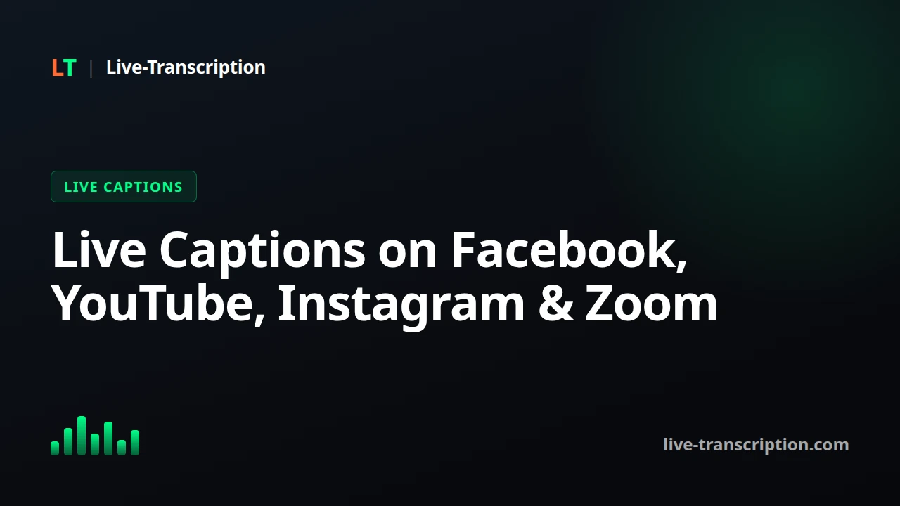Live Captions on Facebook, YouTube, Instagram, and Zoom: What Actually Works (and What Doesn't) in 2025